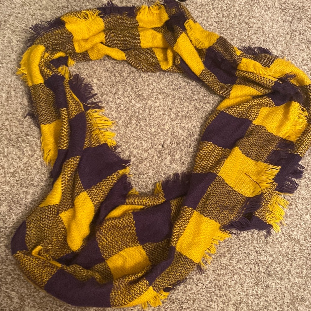 Purple and gold scarf